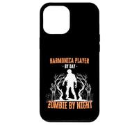 Armonica Player by Day Zombie by Night Fun Halloween Music Custodia per iPhone 12 Pro Max