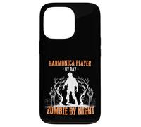 Armonica Player by Day Zombie by Night Fun Halloween Music Custodia per iPhone 13 Pro