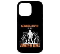 Armonica Player by Day Zombie by Night Fun Halloween Music Custodia per iPhone 14 Pro Max
