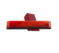 Armonica Polifonica Didattica A 24 Fori In Do Strumento Musicale Professionale Colorato armonica Strumento Per Adulti(24 C red)