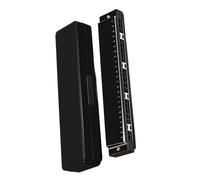 Armonica Polifonica In Do A 24 Fori Rosa Argento E Nero Strumento Professionale Per Esercitazioni armonica Strumento Per Principianti(24 C black)