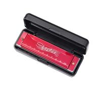 Armonica Portatile A 10 Fori E 20 Toni Strumento Orale Facile Da Imparare armonica Strumento Professionale(Red)