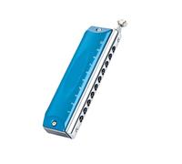 Armonica Principianti Armonica A 10 Fori Con Scala Cromatica A 40 Note Adatta Ai Principianti(Blue)