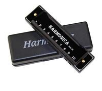 Armonica Professionale Amanti Della Musica Armonica A Bocca In Tonalità Di Do 10 Fori Diatonica(Black)