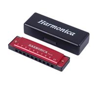 Armonica Professionale Amanti Della Musica Armonica A Bocca In Tonalità Di Do 10 Fori Diatonica(Red)