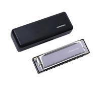 Armonica Professionale Armonica A Bocca A 10 Fori In Chiave Di Do Strumento Per Esercitarsi E Suonare Per Principianti Ed Adulti(Silver)