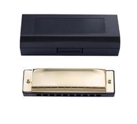 Armonica Professionale Armonica A Bocca A 10 Fori In Do Adatta Agli Amanti Della Musica(Gold)