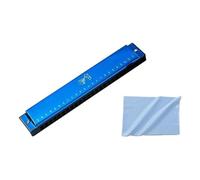 Armonica Professionale Armonica A Bocca Tremolo Per Principianti Ed Adulti Chiave In Do 24 Fori Ancia In Bronzo Fosforoso Copertura In Metallo(Blue)