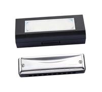 Armonica Professionale Armonica Blues CDAFG Sib Mi Chiave 10 Fori 20 Note Adatta Ai Principianti(Black A)