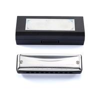 Armonica Professionale Armonica Blues CDAFG Sib Mi Chiave 10 Fori 20 Note Adatta Ai Principianti(Black Bb)