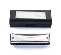 Armonica Professionale Armonica Blues CDAFG Sib Mi Chiave 10 Fori 20 Note(Black E)
