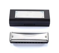 Armonica Professionale Armonica Blues CDAFG Sib Mi Chiave 10 Fori 20 Note Esecuzione Professionale(Black F)