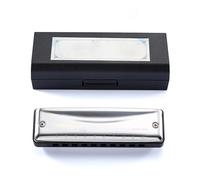 Armonica Professionale Armonica Blues CDAFG Sib Mi Chiave 10 Fori 20 Note Facile Da Suonare(Black Bb)
