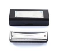 Armonica Professionale Armonica Blues CDAFG Sib Mi Chiave 10 Fori 20 Note Facile Da Suonare(Black D)