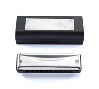 Armonica Professionale Armonica Blues CDAFG Sib Mi Chiave 10 Fori 20 Note Facile Da Suonare(Black E)