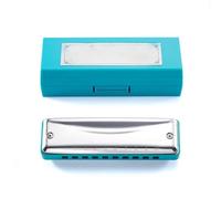 Armonica Professionale Armonica Blues CDAFG Sib Mi Chiave 10 Fori 20 Note Facile Da Suonare(Blue C)