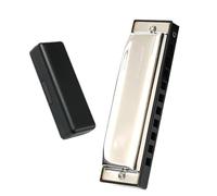 Armonica Professionale Armonica Blues In Do A 10 Fori A Piena Scala Livello Di Prestazioni Professionale(Silver)