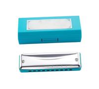 Armonica Professionale Armonica Blues Per Principianti E Adulti CDAFG Sib Mi Chiave 10 Fori 20 Note Adatta(Blue C)