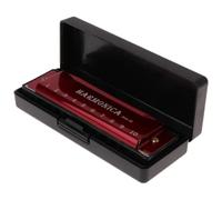 Armonica Professionale Armonica Diatonica A Dieci Fori In Chiave Do Con Custodia Bellissimo Aspetto(Red)