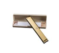 Armonica Professionale Armonica Polifonica In Do A 24 Fori A Grandezza Naturale Per Prestazioni Professionali(Gold)