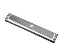 Armonica Professionale Armonica Polifonica In Do A 24 Fori A Grandezza Naturale Per Prestazioni Professionali(Silver)