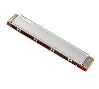 Armonica Professionale Armonica Polifonica In Do A 24 Fori Per Pratica E Performance Professionale(Silver)