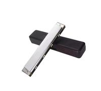 Armonica Professionale Armonica Portatile A 24 Fori Con Chiave In Do Suono Chiaro Perfetta Per Principianti(Silver)