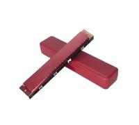 Armonica Professionale Armonica Portatile Professionale A 24 Fori Con Chiave In Do Suono Chiaro Leggera E Resistente(Red)