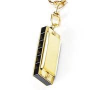 Armonica Professionale Mini Portachiavi Armonica A 5 Fori E 10 Toni In Chiave Di Do Dorato