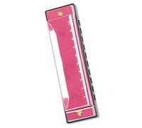 Armonica Strumento armonico squisito rosa rosso unico a 10 fori con chiave C adatto ai principianti