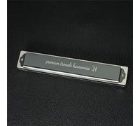 Armonica tremolo a bocca con 24 fori, chiave di C, strumento musicale per performance musicali, nero