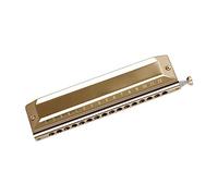 Armoniche A Bocca 16 Fori 64 Toni Scala Cromatica Armonica In Resina ABS Griglia Bronzo Fosforoso Gong Bambini Principianti (Color : Gold)