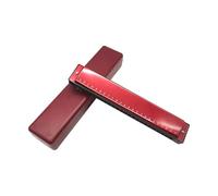 Armoniche a bocca 24 Fori Armonica Polifonica Multi-altoparlante Organo Con Folk Adulto Tre Colori Di Rosso Blu E Nero Sono Disponibili(Red)