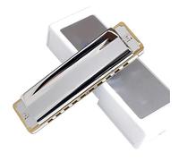 Armoniche a bocca Ancia Per Armonica Diatonica 10 Fori Major Blues Harp Armonica Professionale Alu Comb Organo A Bocca Instrumentos(EB Tone)