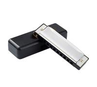 Armoniche a bocca Armonica Blues Blues 10 Fori C Tune Principiante Dieci Fori Strumento Di Livello Professionale(Silver)