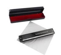 Armoniche a bocca Armonica Diatonica Professionale 10 Fori 20 Toni Tonalità Di Do Colore Oro Blues Jazz Rock Musica Folk(24 hole 2)