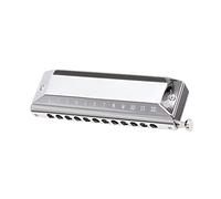 Armoniche A Bocca Bocca Tonda A 12 Fori A 48 Toni Placca Di Rame Ispessita Per Armonica Cromatica In Argento Dorato Per Bambini Adulti (Color : Silver)