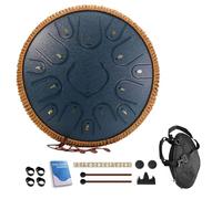 Armonico Drum Handpan Da 14 Pollici E 15 Note, Strumento A Percussione Professionale Handpan In Acciaio In Do/Re Maggiore, Per Educazione Musicale, Meditazione E Yoga(A,C major)