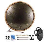 Armonico Drum Handpan Da 14 Pollici E 15 Note, Strumento A Percussione Professionale Handpan In Acciaio In Do/Re Maggiore, Per Educazione Musicale, Meditazione E Yoga(B,D major)