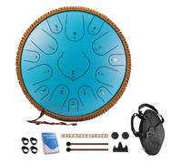 Armonico Drum Handpan Da 14 Pollici E 15 Note, Strumento A Percussione Professionale Handpan In Acciaio In Do/Re Maggiore, Per Educazione Musicale, Meditazione E Yoga(C,C major)