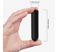 Armony - proiettile vibratore testata nera 2 cm x 8.8 cm