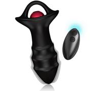Armony - vibratore a dita kylin e telecomando con presa anale nero