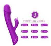 Armony - vibratore dildo coniglio in silicone viola
