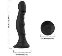 Armony - vibratore dildo e telecomando plug anale nero