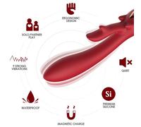Armony - vibratore elk rabbit curvo rosso