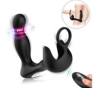 Armony - vibratore surround anale e stimolatore testicolo e anello telecomando nero