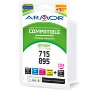 ARMOR - K10331OW - Armor - Cartuccia ink Compatibile per Epson - C-M-Y-K - T0711 x 2 T0712 T0713 T0714 - Conf. 4 cartucce - ARMK10331 - Conf. da 1 Pz. - K10331OW