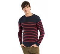 Armor Lux 75953, Felpa Uomo, Multicolore (Navire/Piment I78), Large