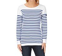 Armor Lux Marinière amiral Femme, Maglietta a Maniche Lunghe Donna, Bianco (Dw5 Blanc/Etoile Dw5), 42 (Taglia Produttore: 1)