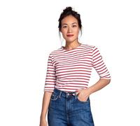 Armor Lux Marinière Cancale, T-Shirt Donna, Bianco (Blanc/Braise 320), 0